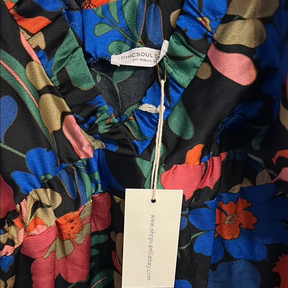 Chic Soul Orange and Red Ruffled Tiered Maxi Dress - Picture 4 of 8